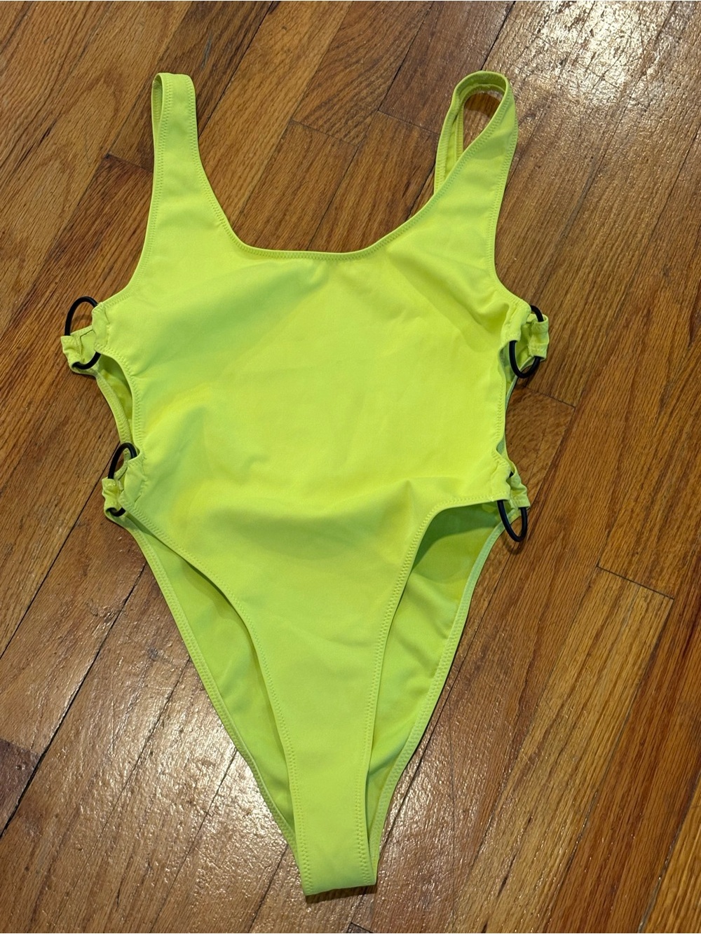 Kendall & Kylie Neon Lime One-Piece Swimsuit Small